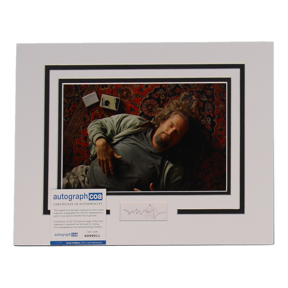 Jeff Bridges Signed "The Big Lebowski" Custom Matted Cut Display (AutographCOA) at PristineAuction.com Jeff Bridges Signed "The Big Lebowski" Custom Matted Cut Display (AutographCOA) at PristineAuction.com