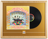 The Beatles "Magical Mystery Tour" Custom Framed Vintage Vinyl LP Album with Record & Lapel Pin at PristineAuction.com