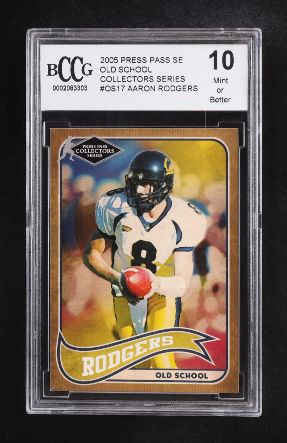 Aaron Rodgers 2005 Press Pass SE Old School Collectors Series #OS17 RC (BCCG 10) at PristineAuction.com Aaron Rodgers 2005 Press Pass SE Old School Collectors Series #OS17 RC (BCCG 10) at PristineAuction.com
