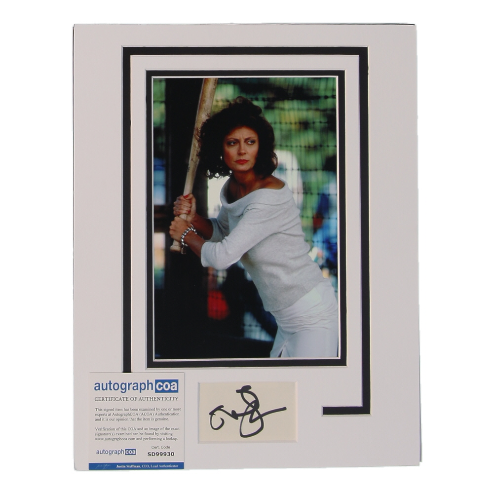 Susan Sarandon Signed "Bull Durham" Custom Matted Cut Display (AutographCOA) at PristineAuction.com Susan Sarandon Signed "Bull Durham" Custom Matted Cut Display (AutographCOA) at PristineAuction.com