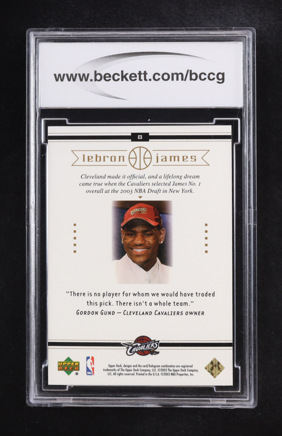 Lebron James 2003 Upper Deck Lebron James Box Set #27 RC (BCCG 10) at PristineAuction.com Lebron James 2003 Upper Deck Lebron James Box Set #27 RC (BCCG 10) at PristineAuction.com