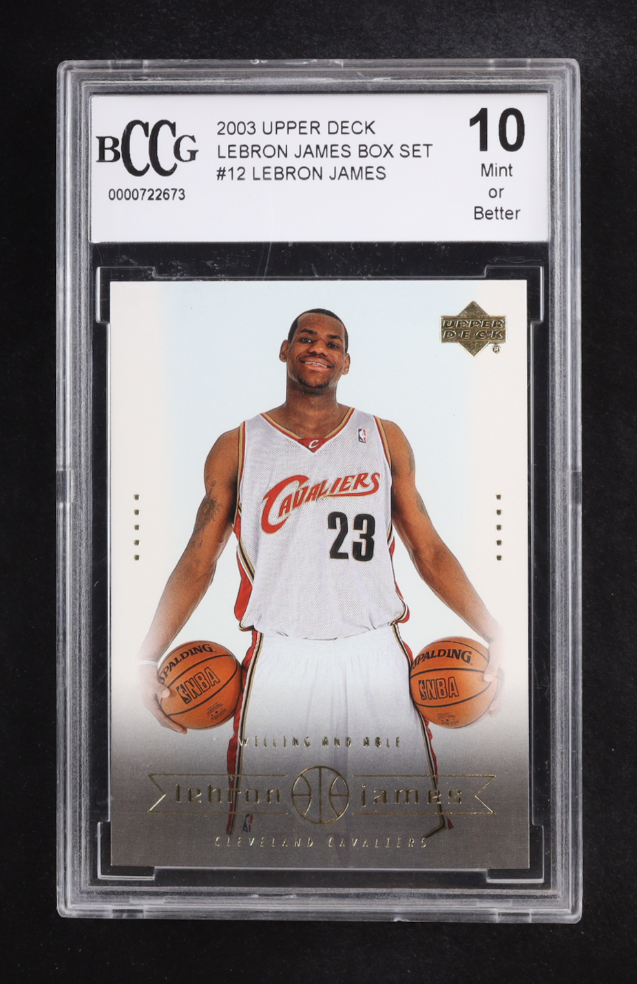 Lebron James 2003 Upper Deck Lebron James Box Set #12 RC (BCCG 10) at PristineAuction.com Lebron James 2003 Upper Deck Lebron James Box Set #12 RC (BCCG 10) at PristineAuction.com