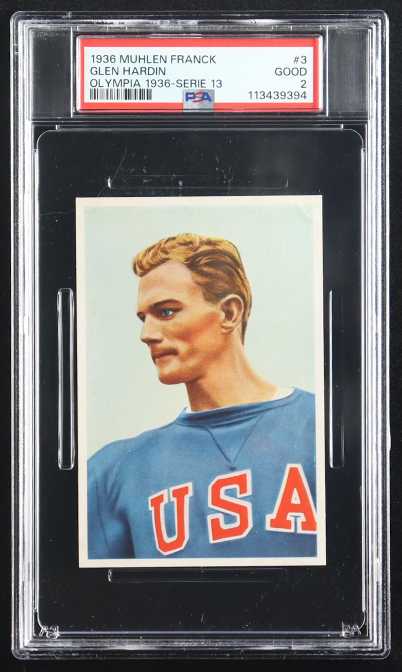 Glen Hardin 1936 Muhlen Franck Olympia 1936-Serie 13 #3 (PSA 2) at PristineAuction.com Glen Hardin 1936 Muhlen Franck Olympia 1936-Serie 13 #3 (PSA 2) at PristineAuction.com
