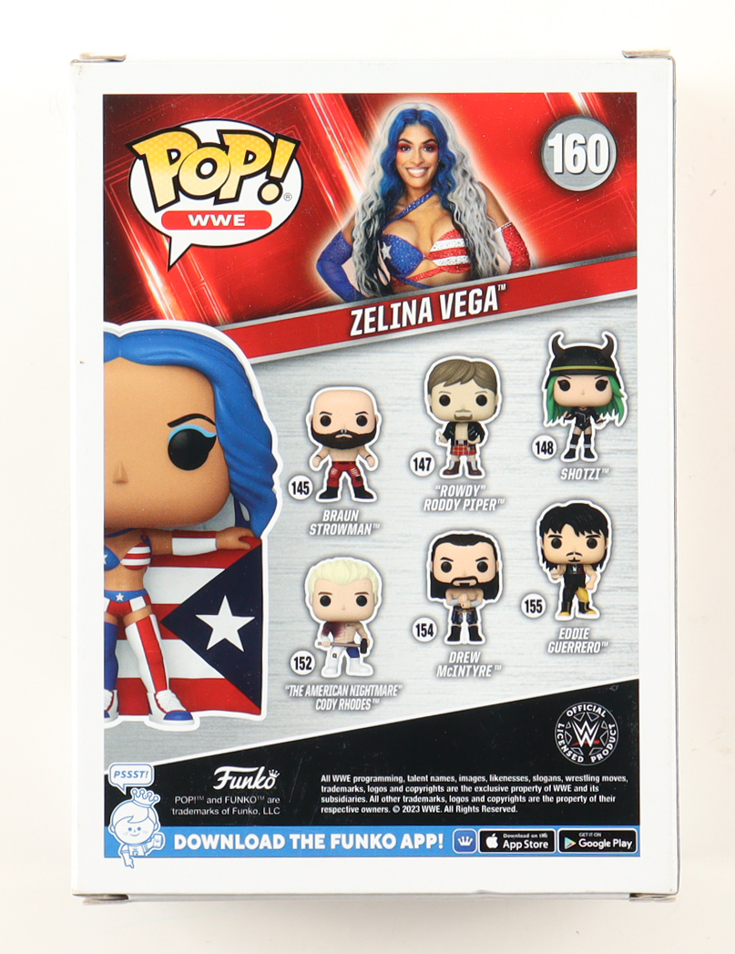 Zelina Vega Signed "WWE" #160 Funko Pop! Vinyl Figure (JSA) at PristineAuction.com Zelina Vega Signed "WWE" #160 Funko Pop! Vinyl Figure (JSA) at PristineAuction.com