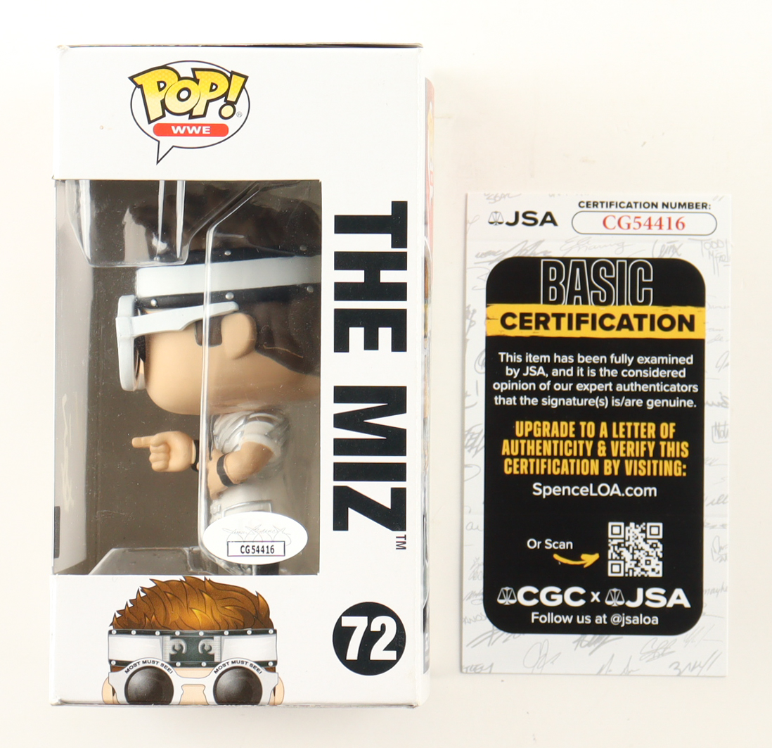 Mike Mizanin Signed "WWE" #72 The Miz Funko Pop! Vinyl Figure Inscribed "$" (JSA) at PristineAuction.com Mike Mizanin Signed "WWE" #72 The Miz Funko Pop! Vinyl Figure Inscribed "$" (JSA) at PristineAuction.com