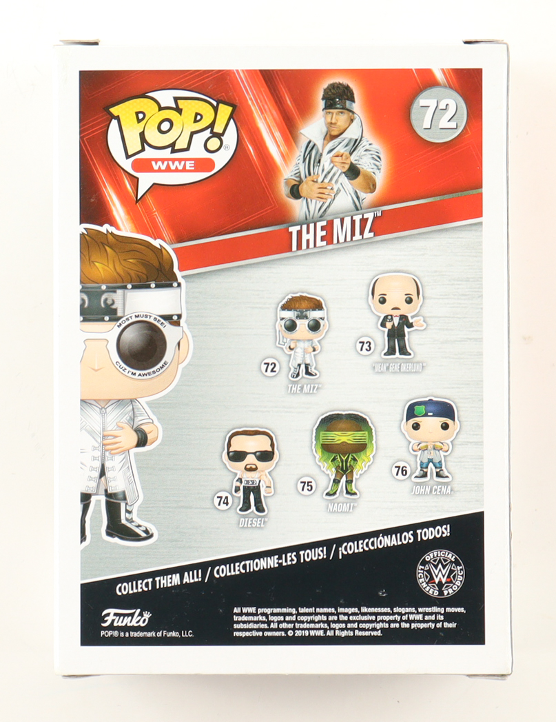 Mike Mizanin Signed "WWE" #72 The Miz Funko Pop! Vinyl Figure Inscribed "$" (JSA) at PristineAuction.com Mike Mizanin Signed "WWE" #72 The Miz Funko Pop! Vinyl Figure Inscribed "$" (JSA) at PristineAuction.com