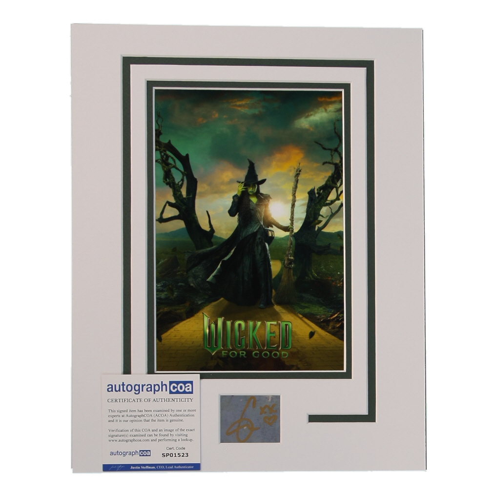 Cynthia Erivo Signed "Wicked" 11x14 Custom Matted Cut Display (ACOA) at PristineAuction.com Cynthia Erivo Signed "Wicked" 11x14 Custom Matted Cut Display (ACOA) at PristineAuction.com