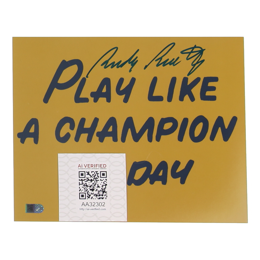 Rudy Ruettiger Signed Notre Dame Fighting Irish 8x10 Photo (AIV) at PristineAuction.com Rudy Ruettiger Signed Notre Dame Fighting Irish 8x10 Photo (AIV) at PristineAuction.com