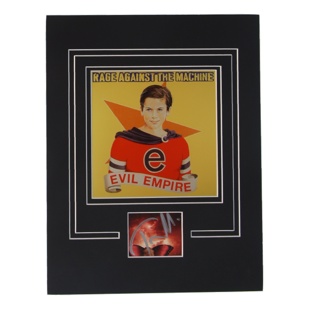 Tom Morello Signed "Evil Empire" 11x14 Custom Matted Cut Display (ACOA) at PristineAuction.com Tom Morello Signed "Evil Empire" 11x14 Custom Matted Cut Display (ACOA) at PristineAuction.com