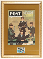 1964 The Beatles "POST" Custom Framed Magazine Display with Vintage Beatles Mirror at PristineAuction.com