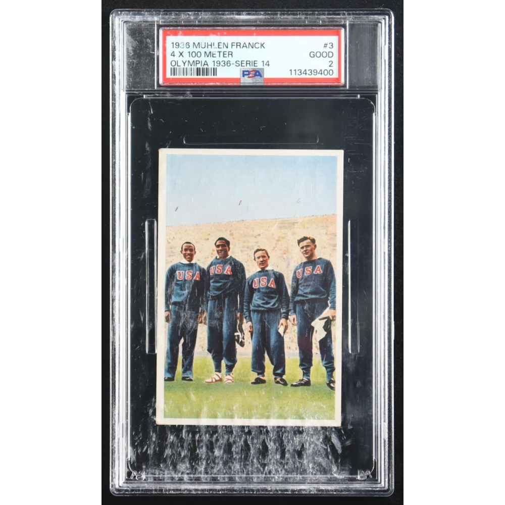 Owens/Metcalfe/Drapper/Wykoff 1936 Muhlen Franck Olympia 4 x 100 Meter 1936-Serie 14 #3 (PSA 2) at PristineAuction.com
