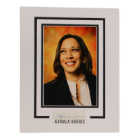 Kamala Harris Signed Custom Matted Cut Display (AutographCOA) at PristineAuction.com