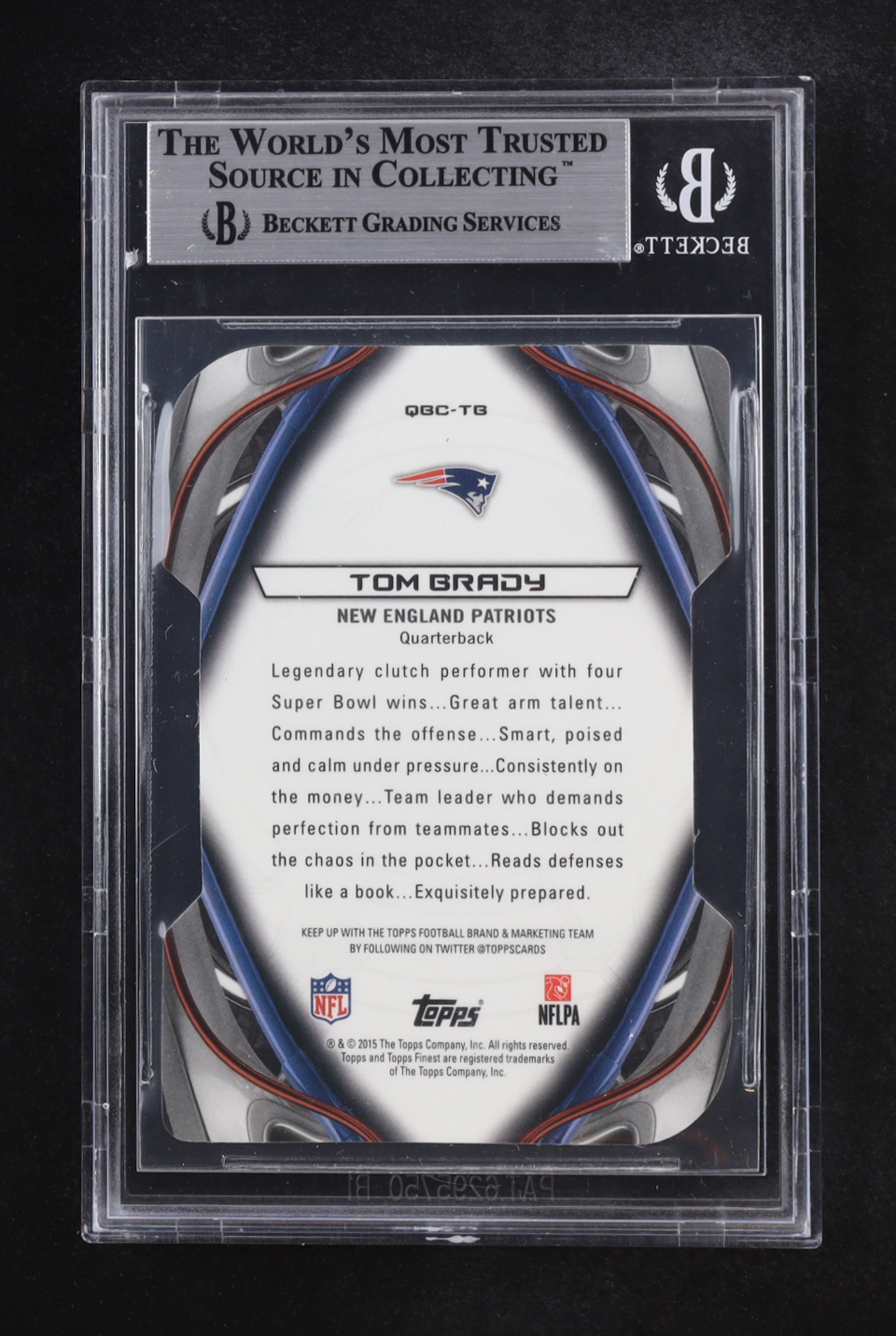 Tom Brady 2015 Finest Quarterback Cuts Gold Refractors #QBCTB #52/75 (BGS 9) at PristineAuction.com Tom Brady 2015 Finest Quarterback Cuts Gold Refractors #QBCTB #52/75 (BGS 9) at PristineAuction.com