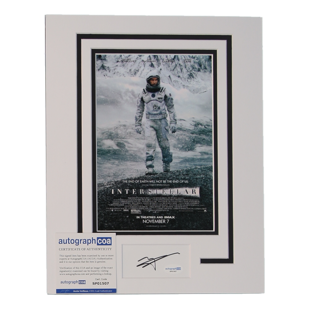 Matthew McConaughey Signed "Interstellar" 11x14 Custom Matted Cut Display (ACOA) at PristineAuction.com Matthew McConaughey Signed "Interstellar" 11x14 Custom Matted Cut Display (ACOA) at PristineAuction.com