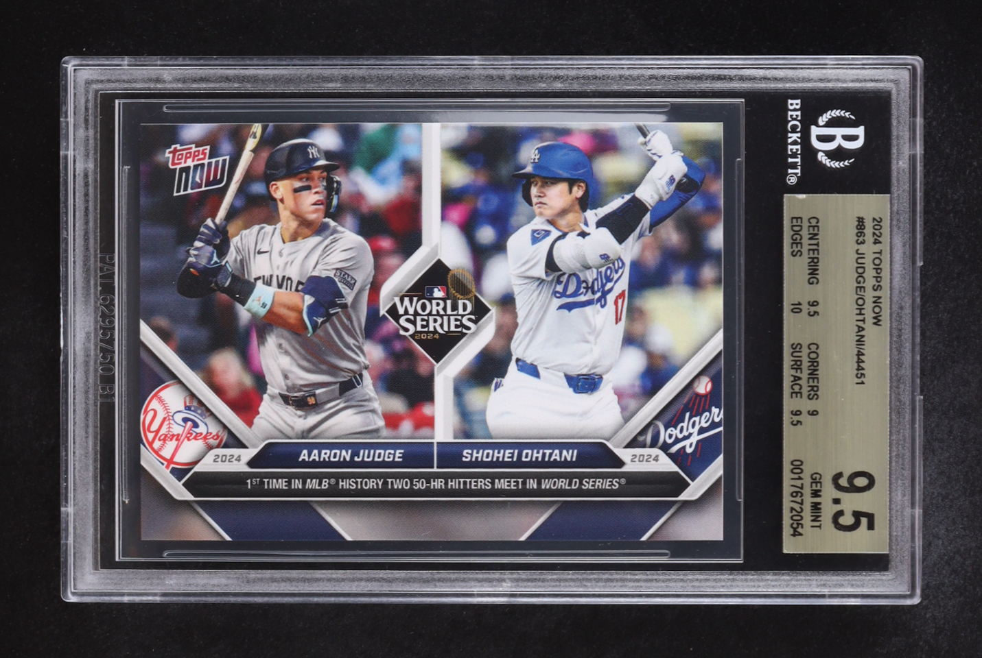 Aaron Judge / Shohei Ohtani 2024 Topps Now #863 (BGS 9.5) at PristineAuction.com Aaron Judge / Shohei Ohtani 2024 Topps Now #863 (BGS 9.5) at PristineAuction.com
