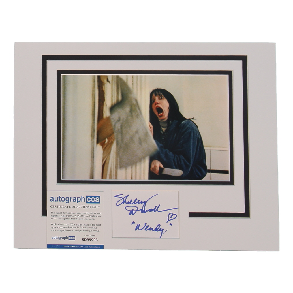 Shelley Duvall Signed "The Shining" Custom Matted Cut Display Inscribed "Wendy" (AutographCOA) at PristineAuction.com Shelley Duvall Signed "The Shining" Custom Matted Cut Display Inscribed "Wendy" (AutographCOA) at PristineAuction.com