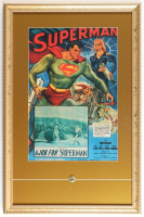"Superman" Custom Framed Print Display with 1940 Kellogg's Superman Pin at PristineAuction.com