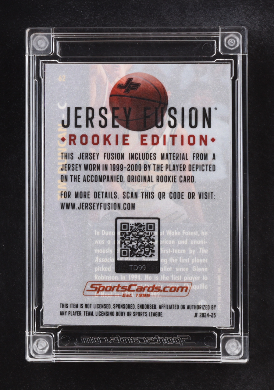 Tim Duncan 2024 Jersey Fusion Game-Used Swatch #TD99 #44/50 at PristineAuction.com Tim Duncan 2024 Jersey Fusion Game-Used Swatch #TD99 #44/50 at PristineAuction.com