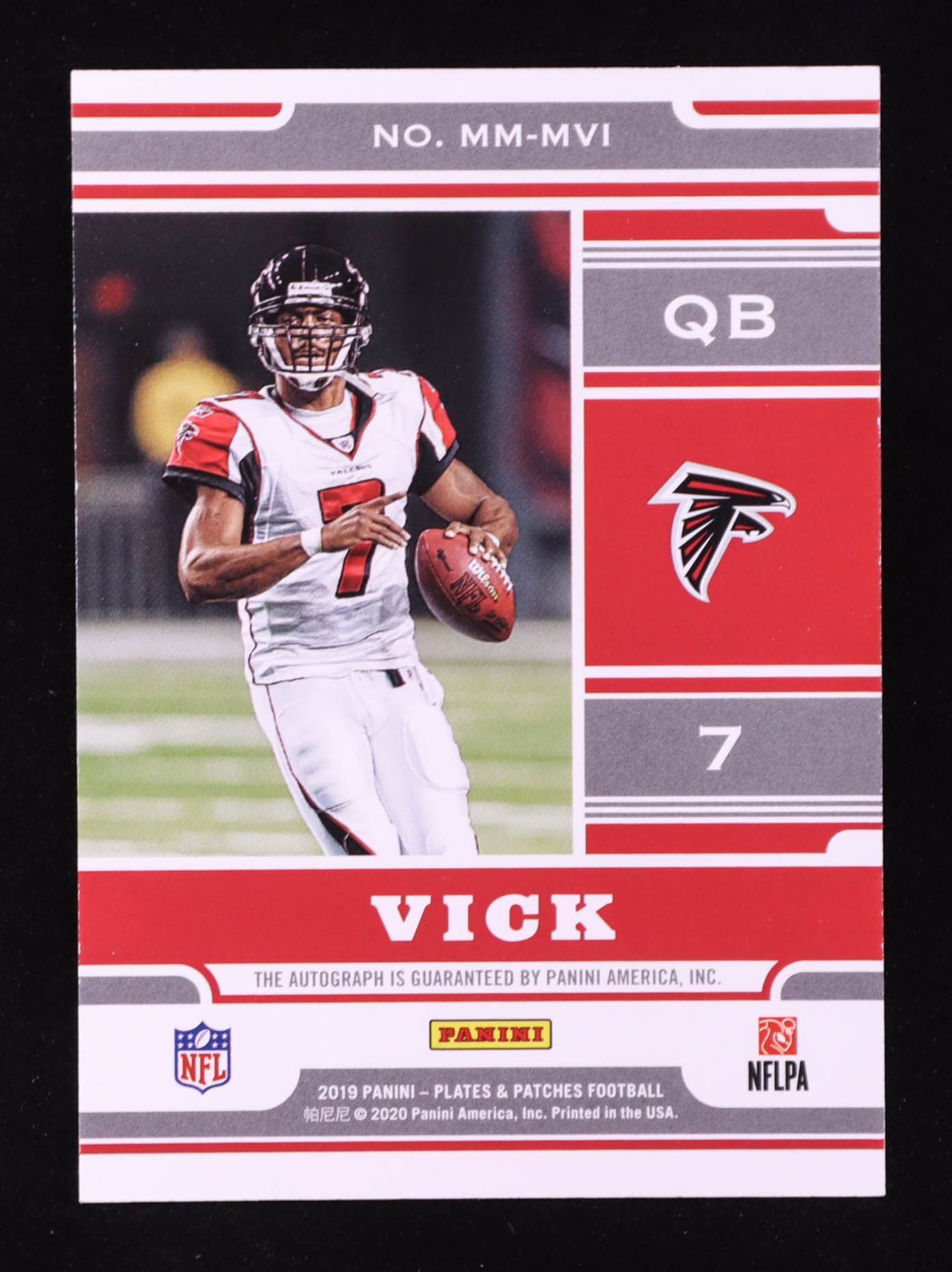 Michael Vick 2019 Panini Plates and Patches Marquee Marks Blue #7 #24/50 at PristineAuction.com Michael Vick 2019 Panini Plates and Patches Marquee Marks Blue #7 #24/50 at PristineAuction.com