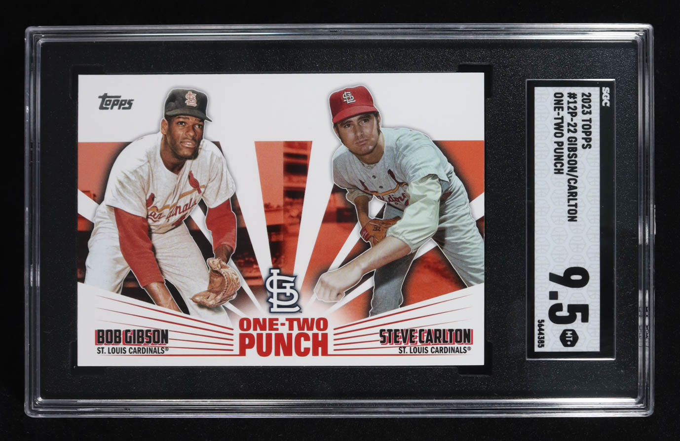 Bob Gibson / Steve Carlton 2023 Topps One Two Punch #12P22 (SGC 9.5) at PristineAuction.com Bob Gibson / Steve Carlton 2023 Topps One Two Punch #12P22 (SGC 9.5) at PristineAuction.com
