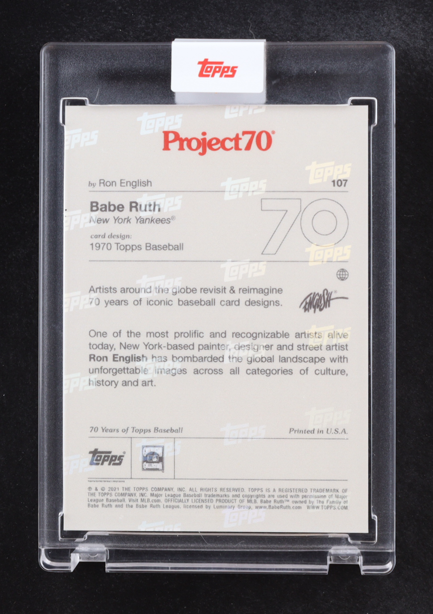 Babe Ruth 2021 Topps Project70 #107 / Ron English at PristineAuction.com Babe Ruth 2021 Topps Project70 #107 / Ron English at PristineAuction.com