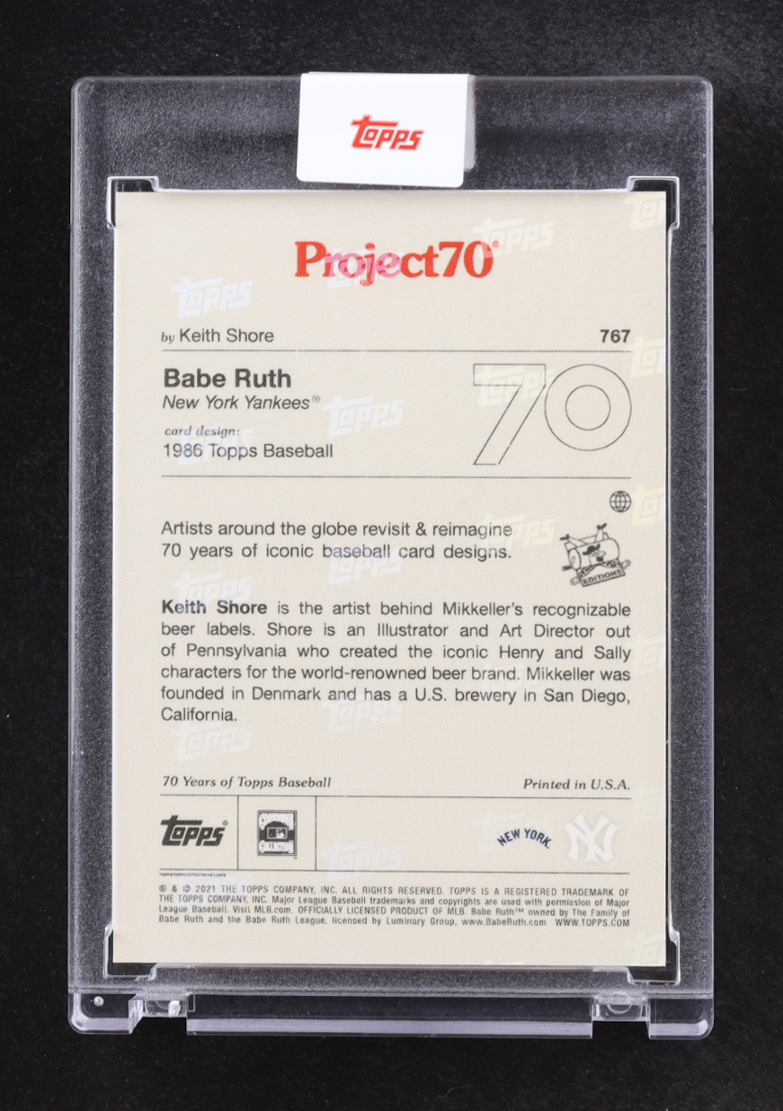 Babe Ruth 2021 Topps Project70 #767 / Keith Shore at PristineAuction.com Babe Ruth 2021 Topps Project70 #767 / Keith Shore at PristineAuction.com