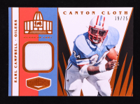 Earl Campbell 2020 Panini Plates and Patches Canton Cloth Orange #10 #19/75 at PristineAuction.com