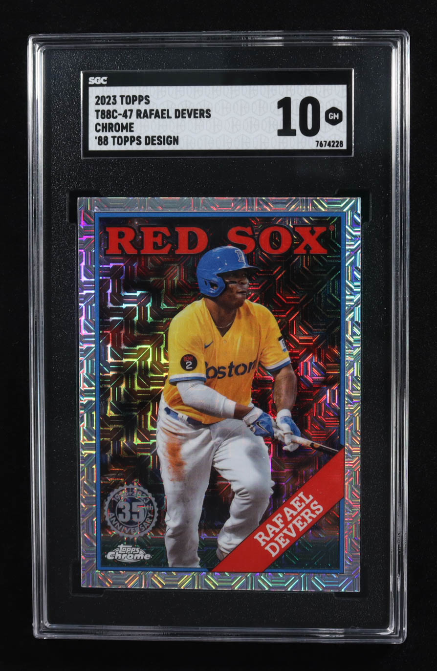 Rafael Devers 2023 Topps '88 Topps Silver Pack Chrome #T88C47 (SGC 10) at PristineAuction.com Rafael Devers 2023 Topps '88 Topps Silver Pack Chrome #T88C47 (SGC 10) at PristineAuction.com
