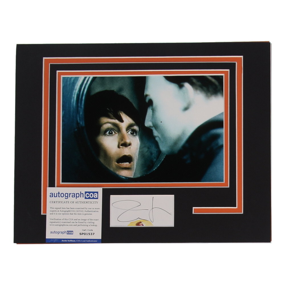 Jamie Lee Curtis Signed "Halloween H20: 20 Years Later" 11x14 Custom Matted Cut Display (ACOA) at PristineAuction.com Jamie Lee Curtis Signed "Halloween H20: 20 Years Later" 11x14 Custom Matted Cut Display (ACOA) at PristineAuction.com