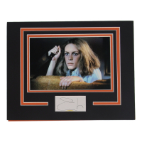 Jamie Lee Curtis Signed "Halloween" 11x14 Custom Matted Cut Display (ACOA) at PristineAuction.com