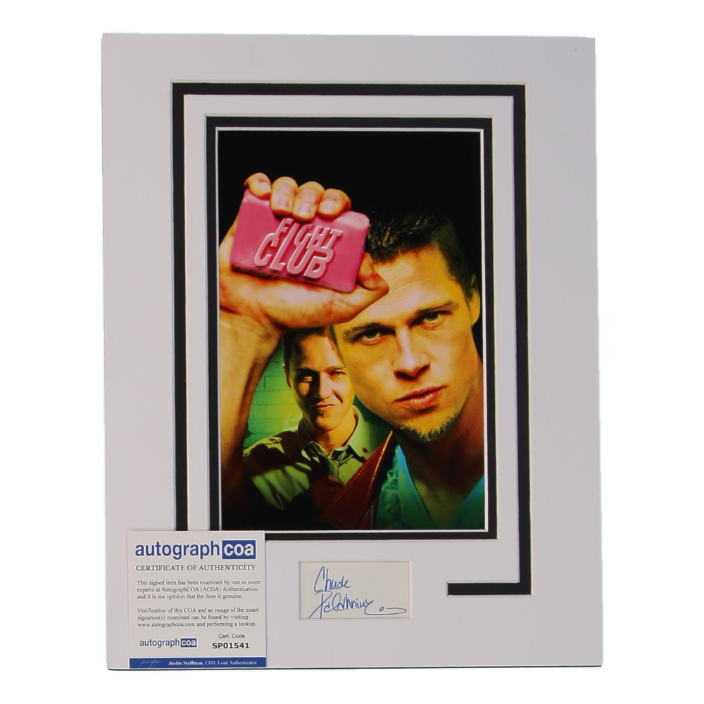 Chuck Palahniuk Signed "Fight Club" 11x14 Custom Matted Cut Display (ACOA) at PristineAuction.com Chuck Palahniuk Signed "Fight Club" 11x14 Custom Matted Cut Display (ACOA) at PristineAuction.com