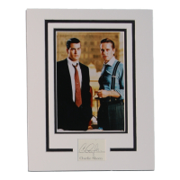 Charlie Sheen Signed "Wall Street" 11x14 Custom Matted Cut Display (ACOA) at PristineAuction.com