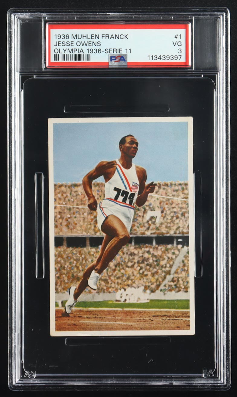 Jesse Owens 1936 Muhlen Franck Olympia 1936-Serie 11 #1 (PSA 3) at PristineAuction.com Jesse Owens 1936 Muhlen Franck Olympia 1936-Serie 11 #1 (PSA 3) at PristineAuction.com