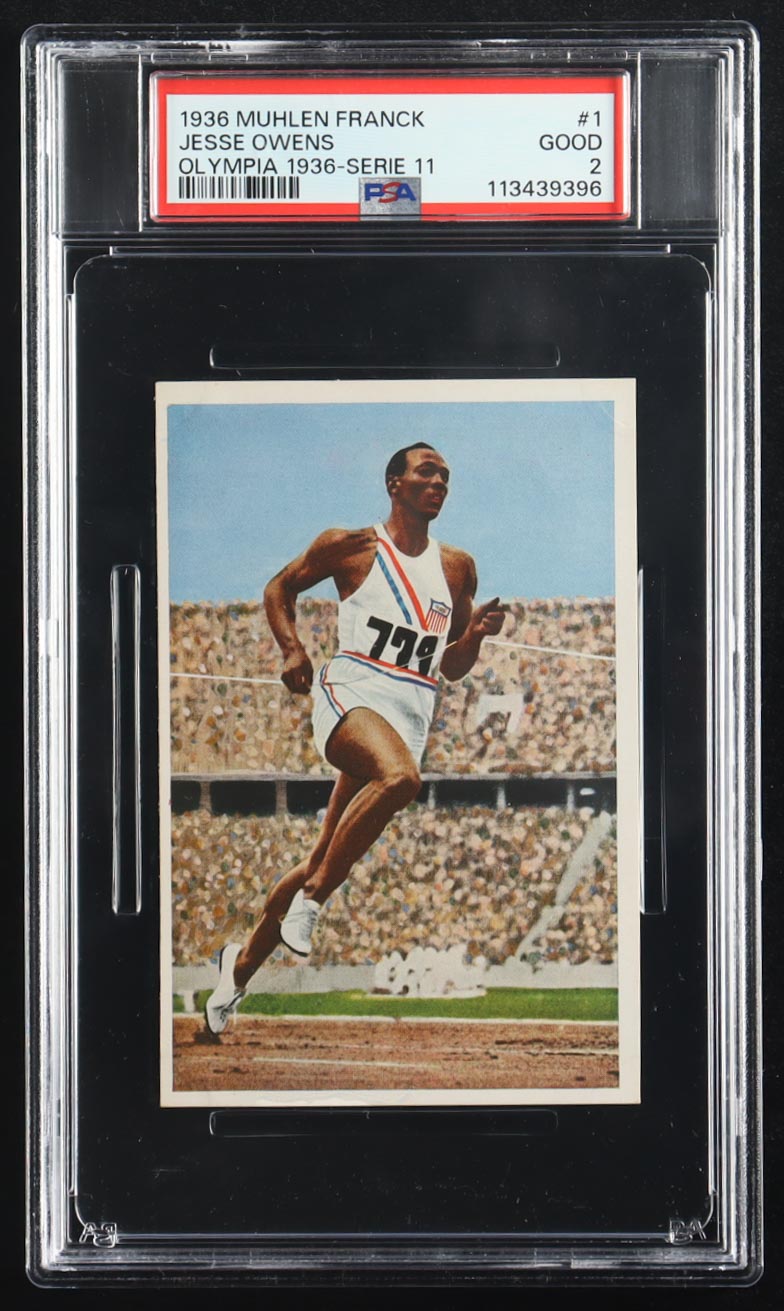 Jesse Owens 1936 Muhlen Franck Olympia 1936-Serie 11 #1 (PSA 2) at PristineAuction.com Jesse Owens 1936 Muhlen Franck Olympia 1936-Serie 11 #1 (PSA 2) at PristineAuction.com