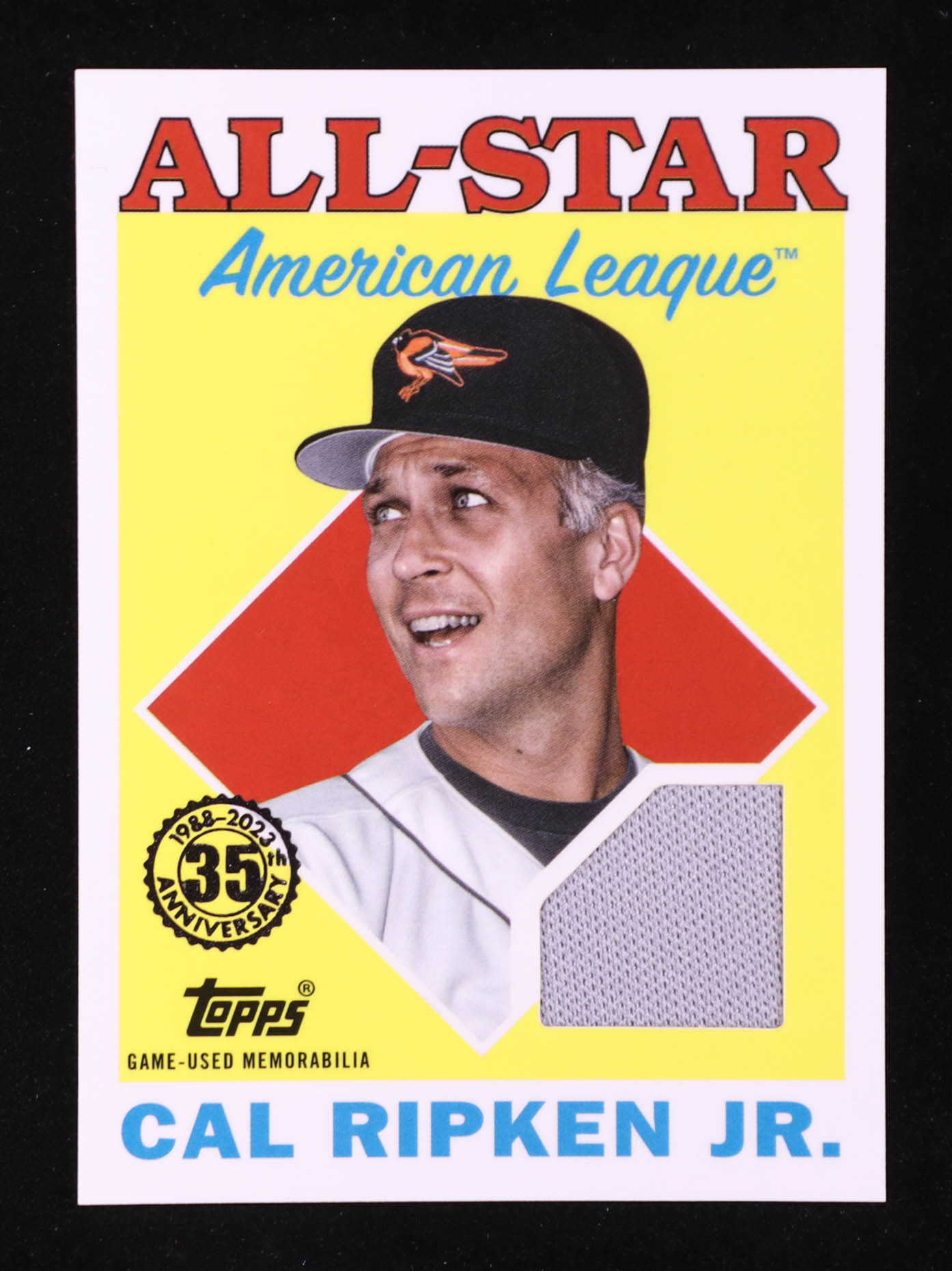 Cal Ripken Jr. 2023 Topps '88 Topps All Star Relics #88ASRCR at PristineAuction.com Cal Ripken Jr. 2023 Topps '88 Topps All Star Relics #88ASRCR at PristineAuction.com