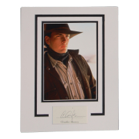 Charlie Sheen Signed "Young Guns" 11x14 Custom Matted Cut Display (ACOA) at PristineAuction.com