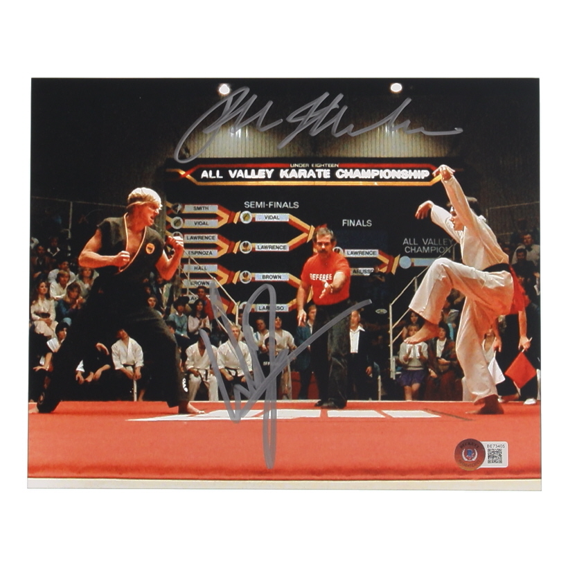 William Zabka & Ralph Macchio Signed "The Karate Kid" 8x10 Photo (Beckett) at PristineAuction.com William Zabka & Ralph Macchio Signed "The Karate Kid" 8x10 Photo (Beckett) at PristineAuction.com