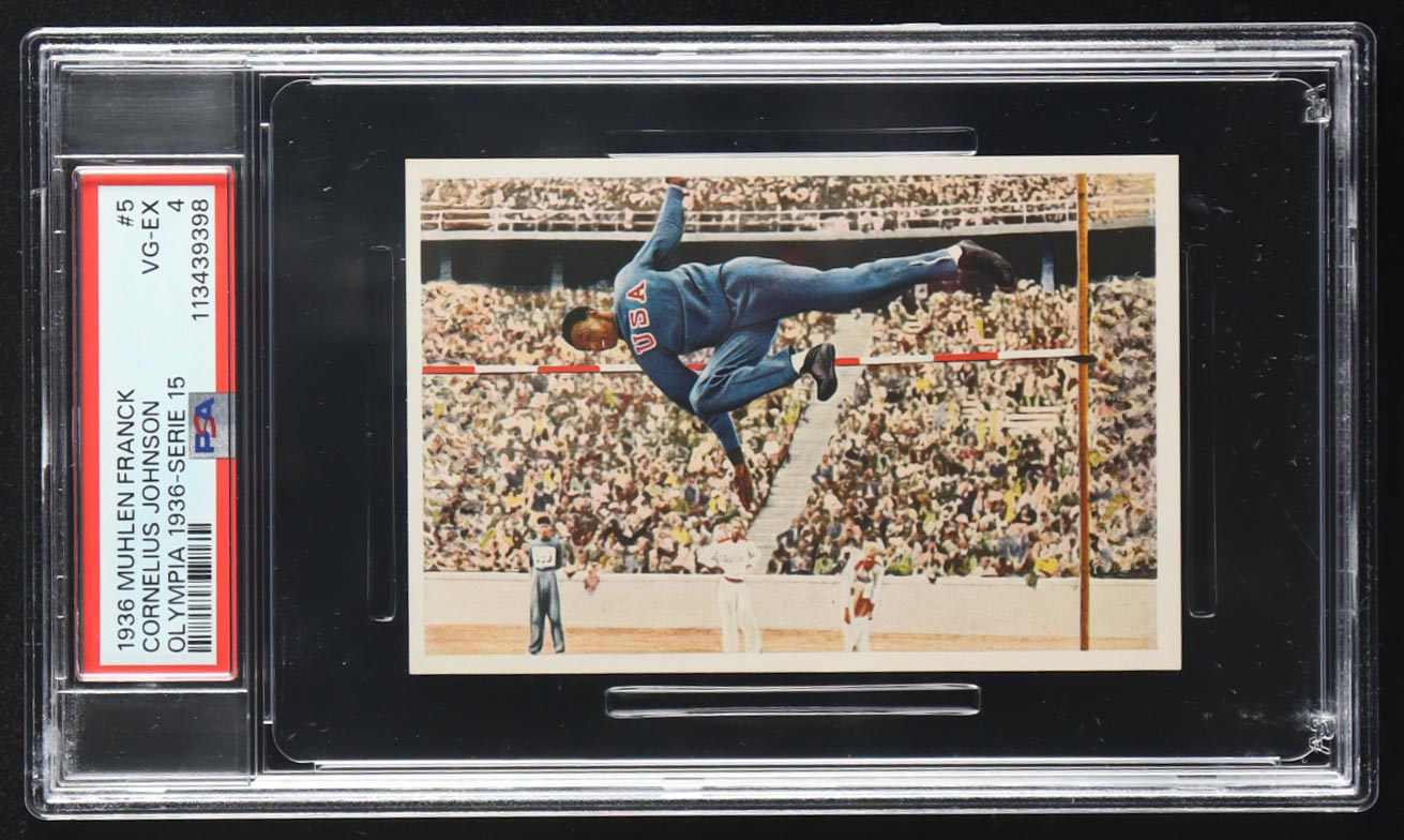Cornelius Johnson 1936 Muhlen Franck Olympia 1936-Serie 15 #5 (PSA 4) at PristineAuction.com Cornelius Johnson 1936 Muhlen Franck Olympia 1936-Serie 15 #5 (PSA 4) at PristineAuction.com