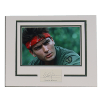 Charlie Sheen Signed "Platoon" 11x14 Custom Matted Cut Display (ACOA) at PristineAuction.com