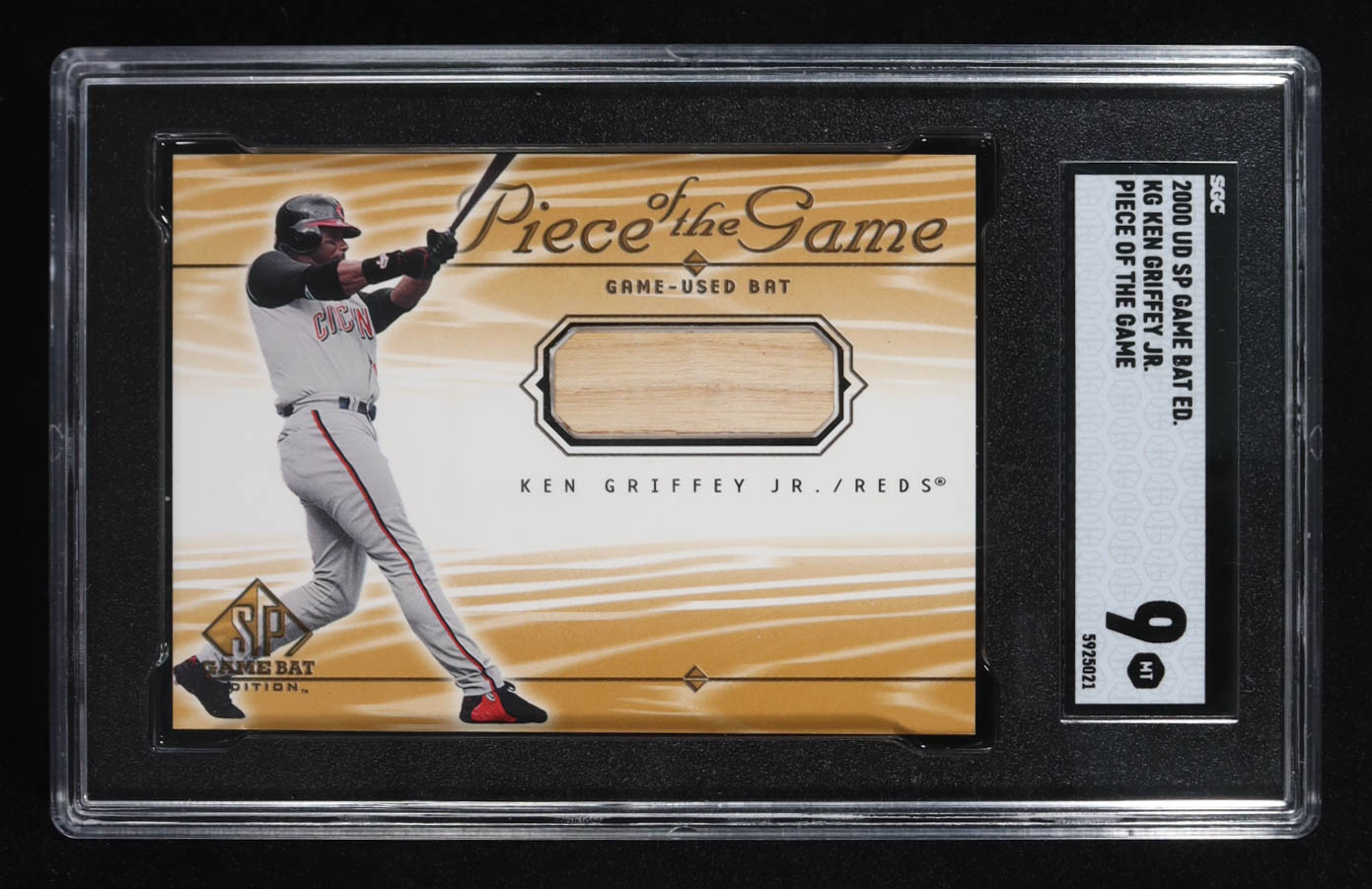 Ken Griffey Jr. 2001 SP Game Bat Edition Piece of the Game #KG (SGC 9) at PristineAuction.com Ken Griffey Jr. 2001 SP Game Bat Edition Piece of the Game #KG (SGC 9) at PristineAuction.com