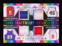 Danny Manning / Rik Smits / Mitch Richmond / Dan Majerle 2024 Leaf In The Game Used Sports '88 Draft Night Memories Rainbow Foil #DNM10 #25/40 at PristineAuction.com