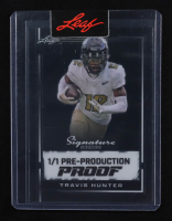 Travis Hunter Leaf Metal Signature Series #1/1 Pre-Production Proof at PristineAuction.com