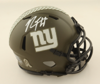 Rodney Hampton Signed Giants Salute to Service Speed Mini Helmet (Beckett) at PristineAuction.com
