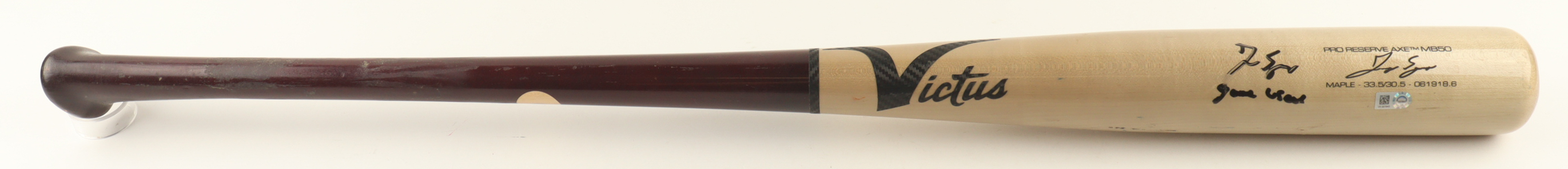 George Springer Signed Game-Used Victus Player Model Baseball Bat Inscribed "Game Used" (MLB) at PristineAuction.com George Springer Signed Game-Used Victus Player Model Baseball Bat Inscribed "Game Used" (MLB) at PristineAuction.com