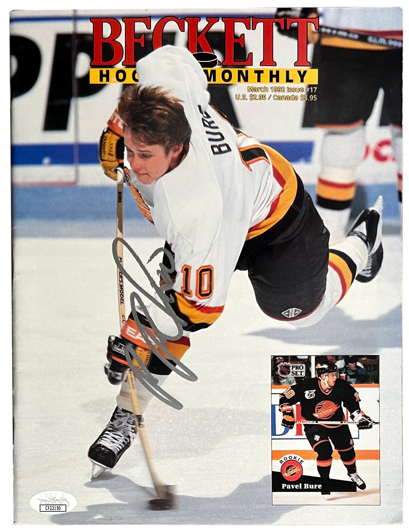 Pavel Bure Signed 1998 Beckett Hockey Card Monthly Magazine (JSA) at PristineAuction.com Pavel Bure Signed 1998 Beckett Hockey Card Monthly Magazine (JSA) at PristineAuction.com