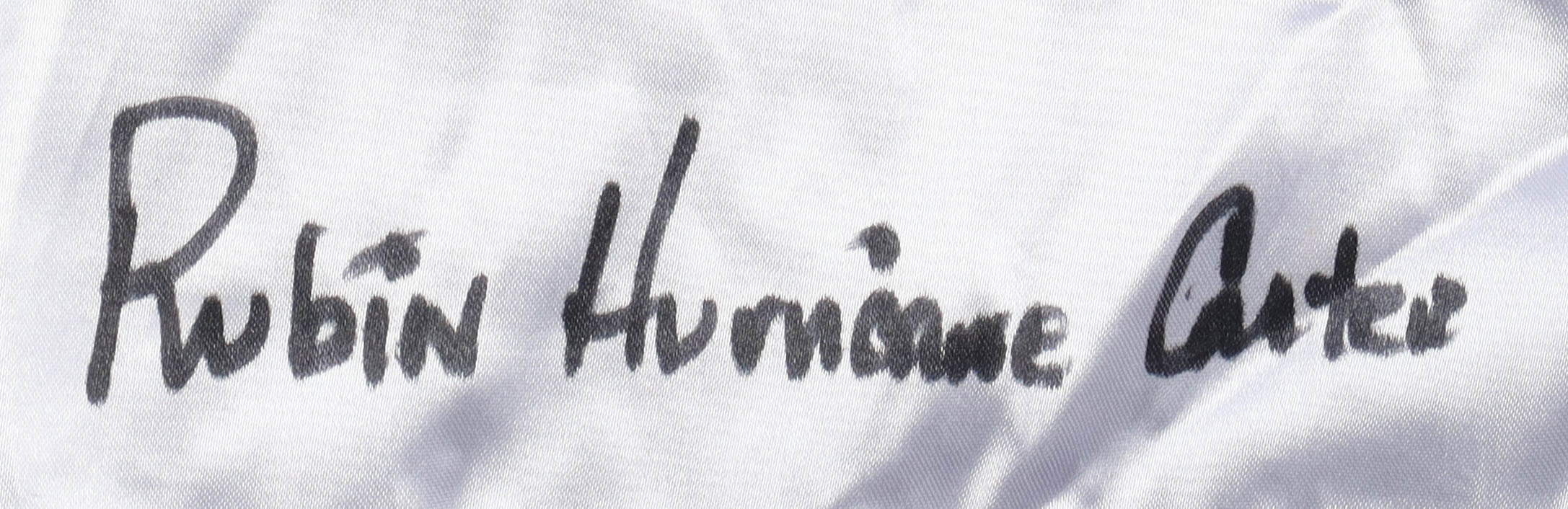 Rubin "Hurricane" Carter Signed Boxing Trunks (JSA) at PristineAuction.com Rubin "Hurricane" Carter Signed Boxing Trunks (JSA) at PristineAuction.com