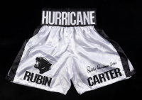 Rubin "Hurricane" Carter Signed Boxing Trunks (JSA) at PristineAuction.com