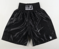 Mike Tyson Signed Title Boxing Trunks (JSA & Tyson) at PristineAuction.com