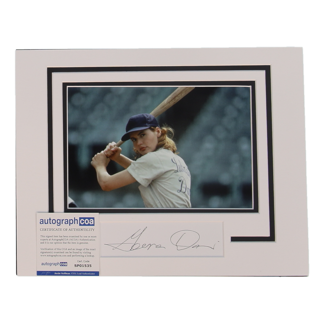 Geena Davis Signed "League of Their Own" 11x14 Custom Matted Cut Display (ACOA) at PristineAuction.com Geena Davis Signed "League of Their Own" 11x14 Custom Matted Cut Display (ACOA) at PristineAuction.com
