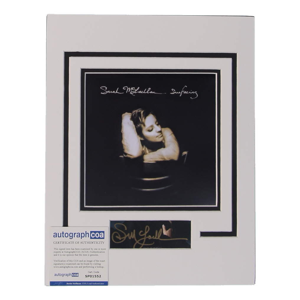 Sarah McLachlan Signed "Surfacing" 11x14 Custom Matted Cut Display (ACOA) at PristineAuction.com Sarah McLachlan Signed "Surfacing" 11x14 Custom Matted Cut Display (ACOA) at PristineAuction.com